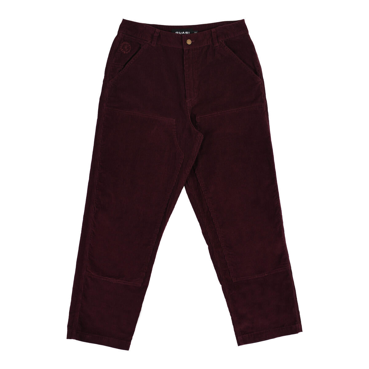 Pantalones de trabajo Quasi de pana color vino con doble rodilla