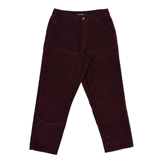 Pantalones de trabajo Quasi de pana color vino con doble rodilla