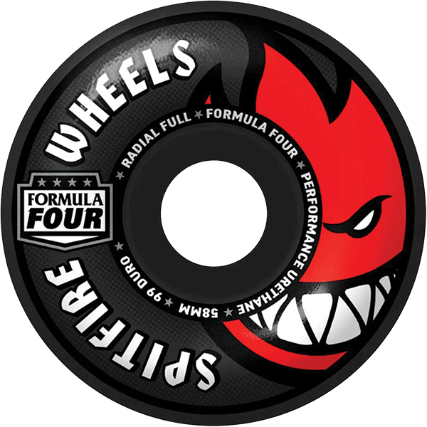Spitfire Wheels Formula 4 Radial Full 54mm 99A Black