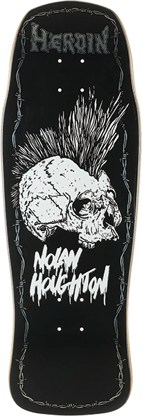 Heroin Skateboard Deck Houghton KO2 Skull 10.2