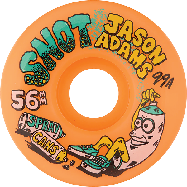 Snot Wheels Adams Spray Cans Conical 56mm 99A Neon Orange
