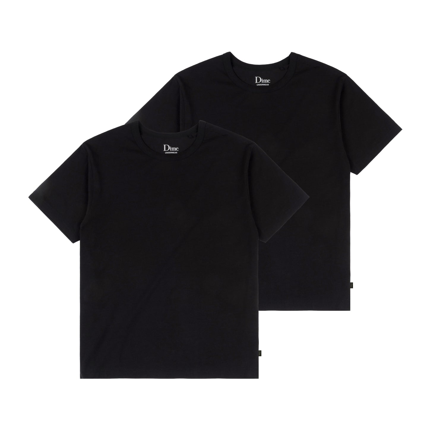 Camisetas interiores Dime Classic, paquete de 2, color negro