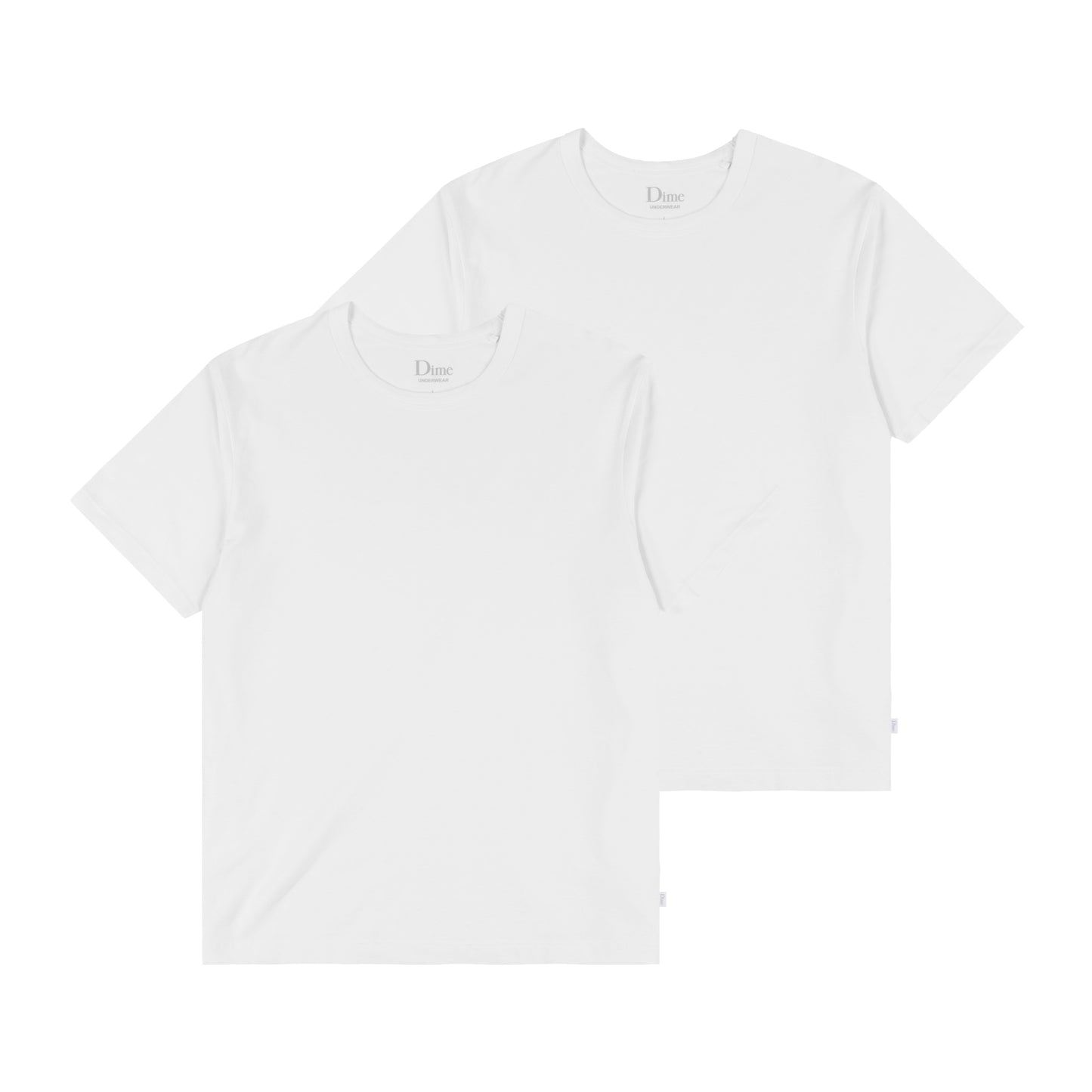 Camisetas interiores Dime Classic, paquete de 2, blancas