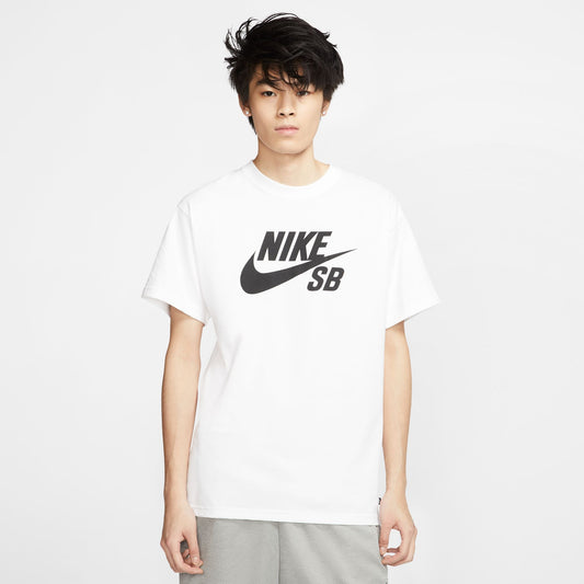 Camiseta de skate Nike SB con logotipo para hombre, blanca
