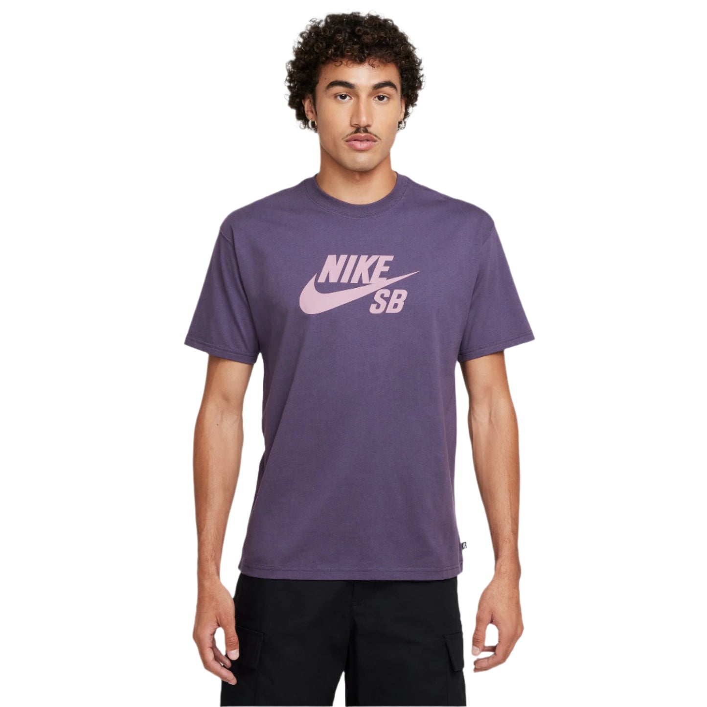 Camiseta de skate Nike SB con el logotipo para hombre en morado pasa oscuro