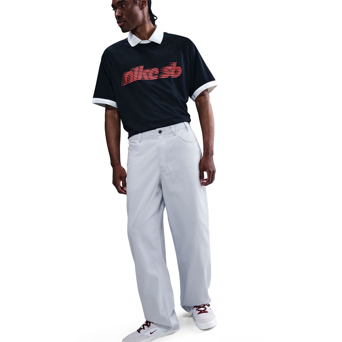 Nike SB Mens Loose Denim Skate Pants Grey