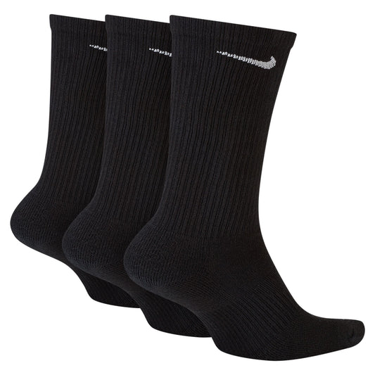 Calcetines Nike Everyday Plus de entrenamiento acolchados (3 pares), color negro