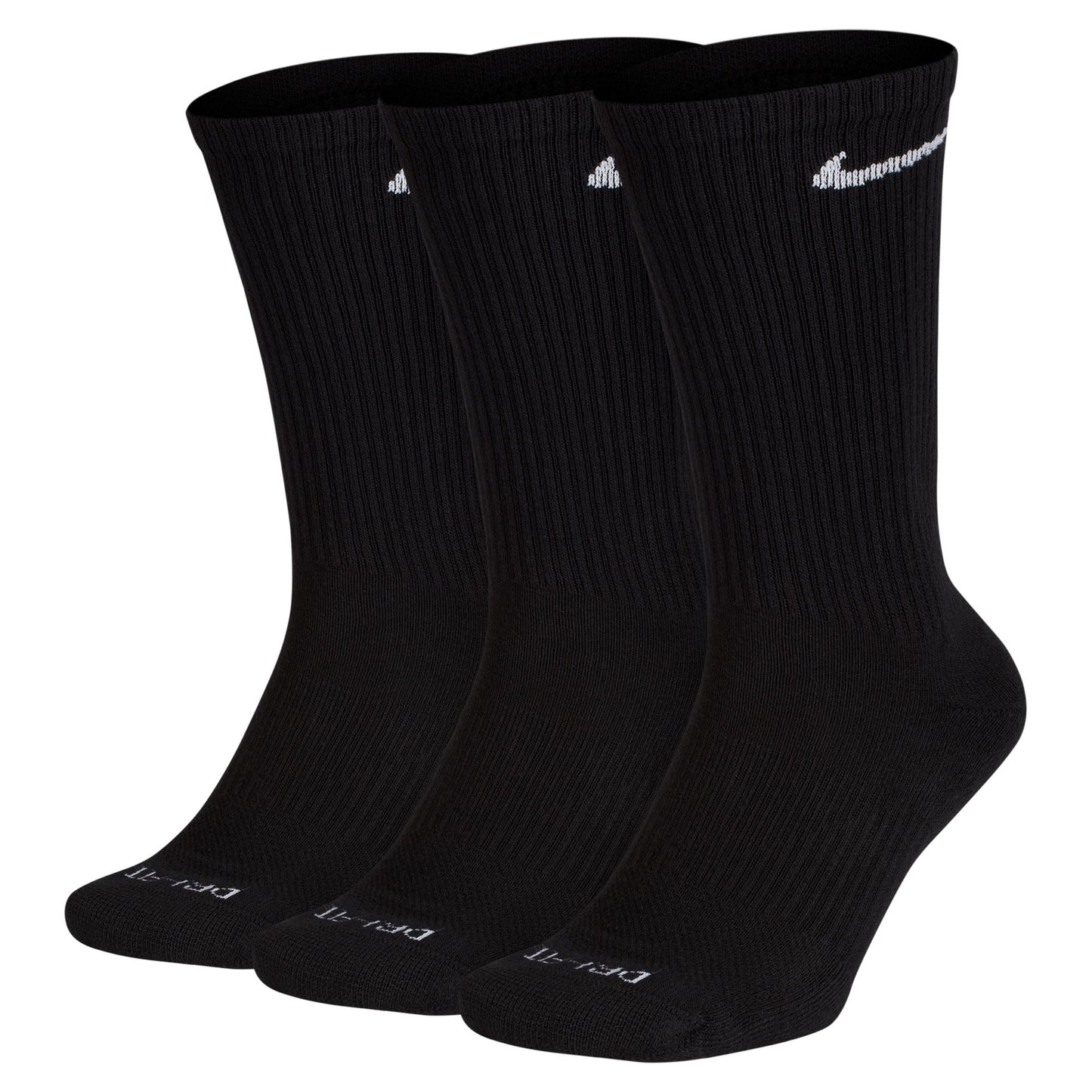 Calcetines Nike Everyday Plus de entrenamiento acolchados (3 pares), color negro