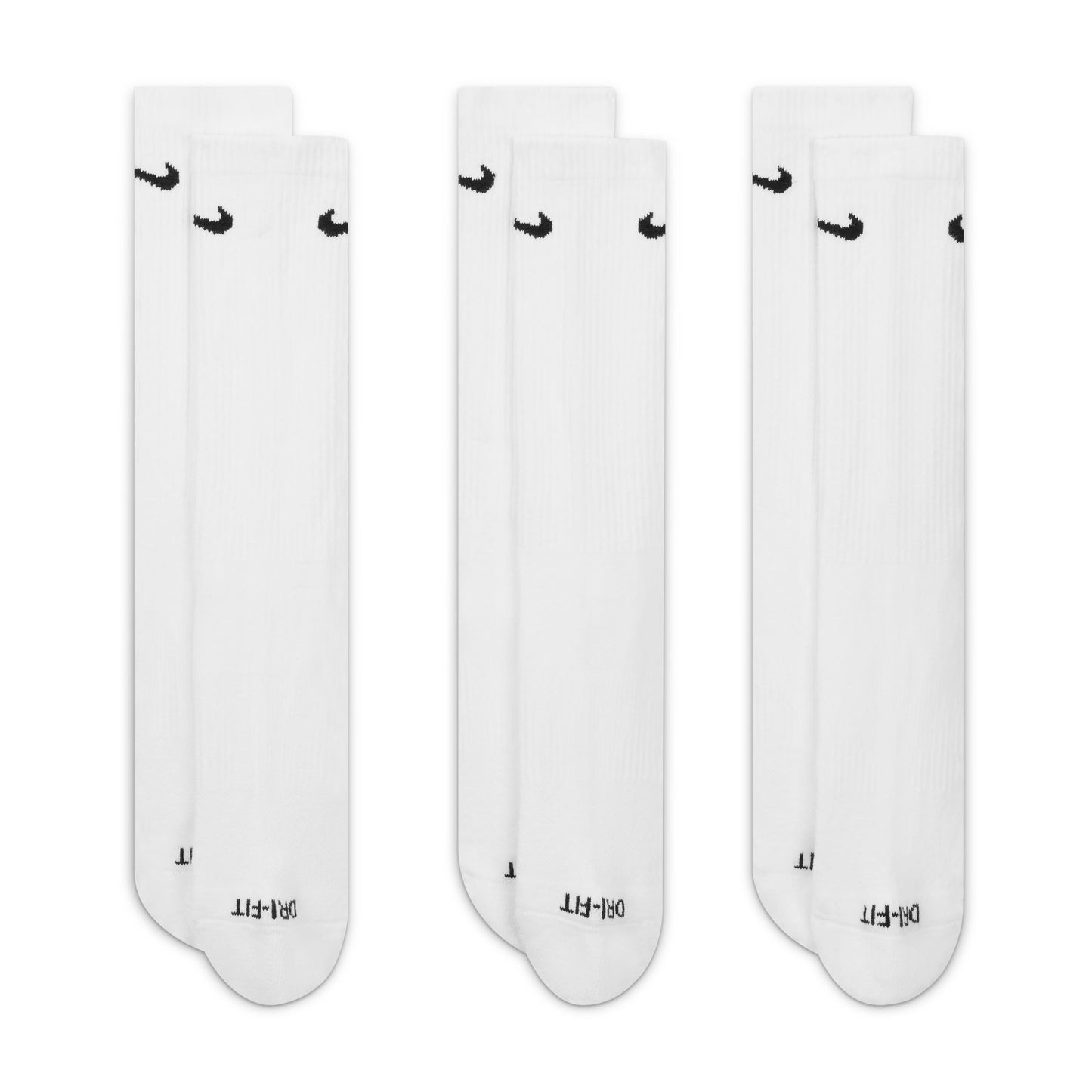 Nike Socks Everyday Plus Cushioned Training Crew Socks (3 Pairs) White