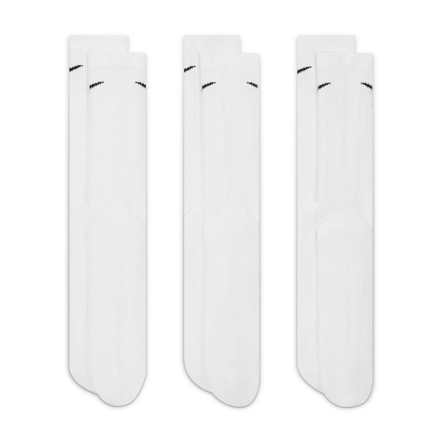 Nike Socks Everyday Plus Cushioned Training Crew Socks (3 Pairs) White