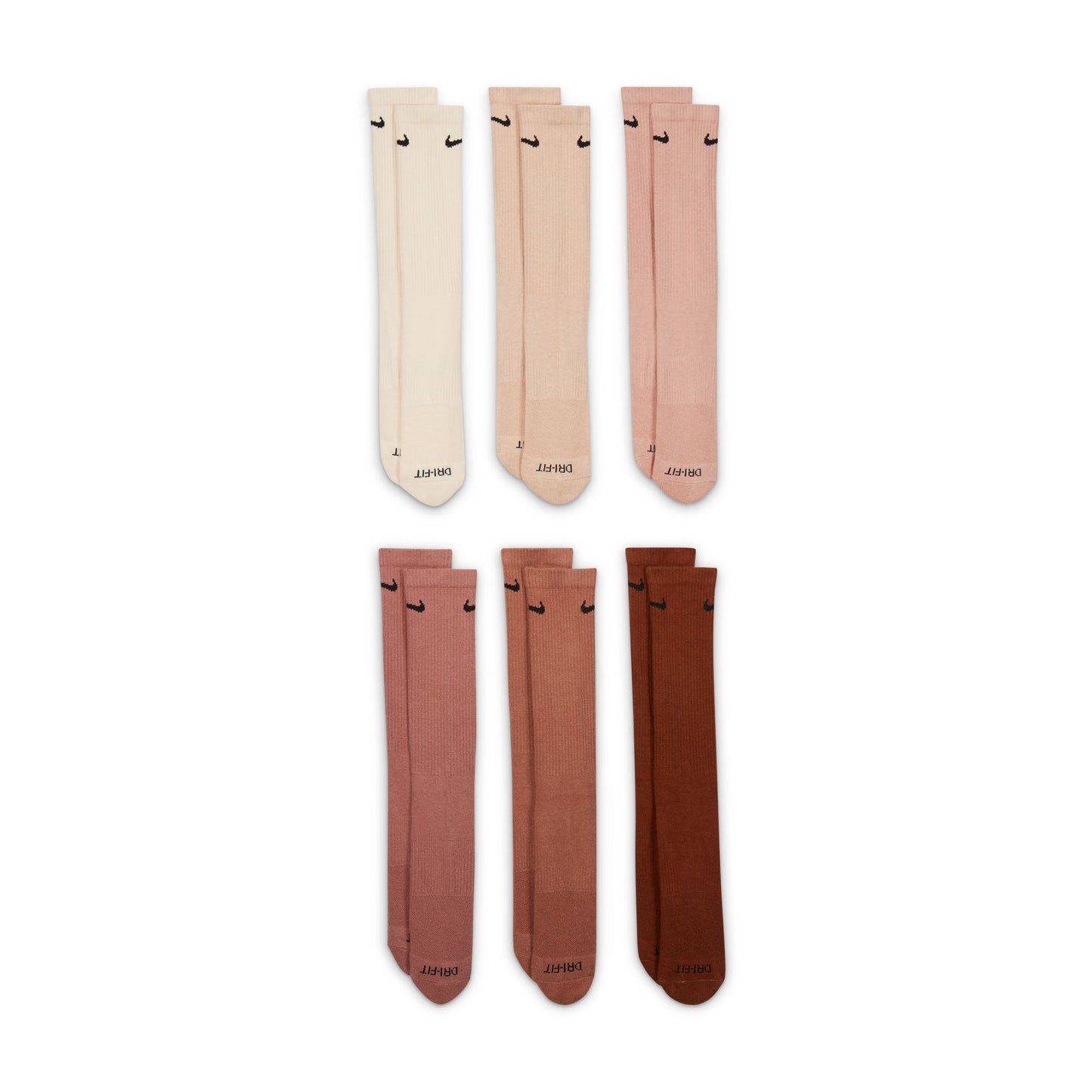 Calcetines Nike Everyday Plus de entrenamiento acolchados (6 pares), multicolor
