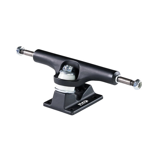 Black skateboard truck on a white background