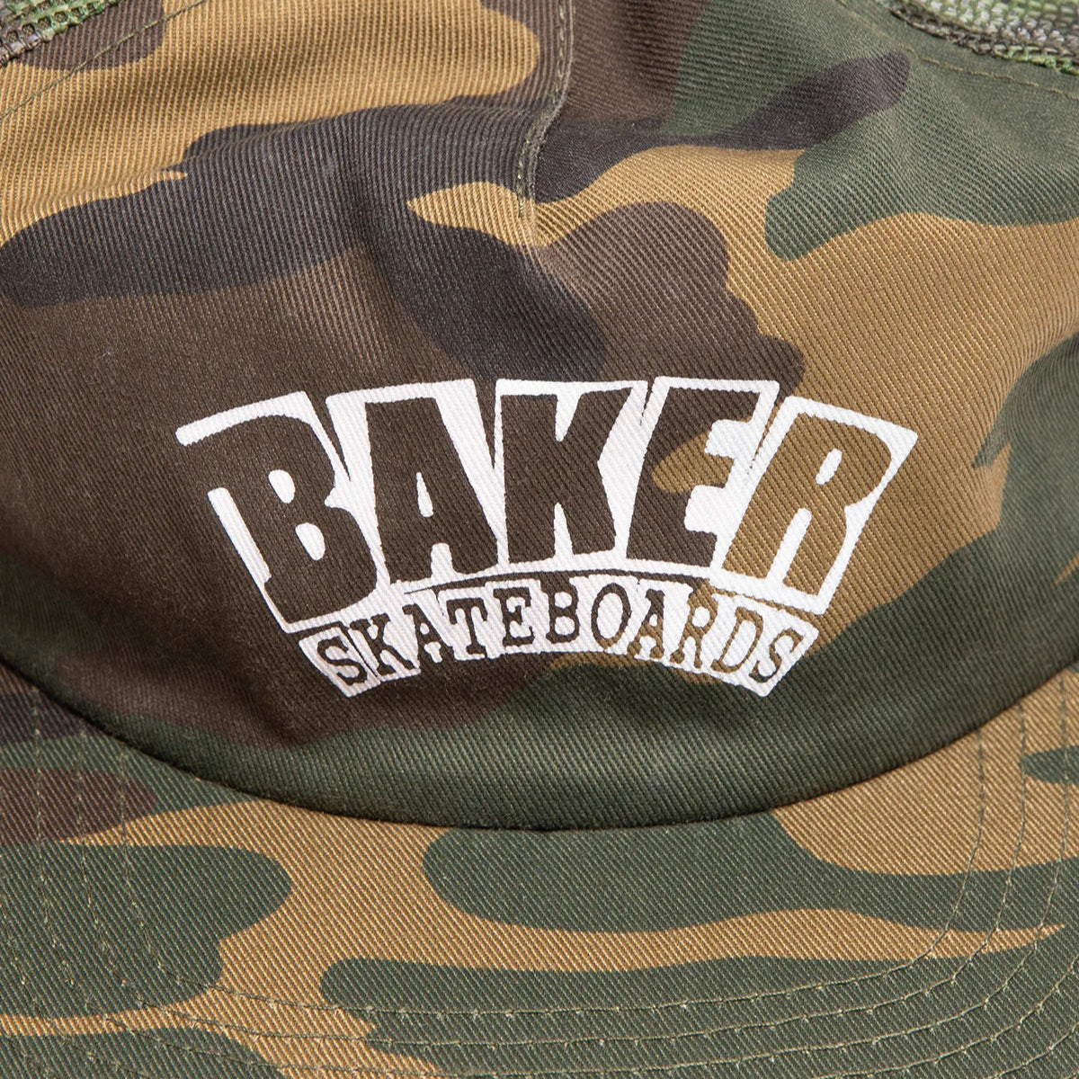 Camouflage cap with Baker Skateboards logo