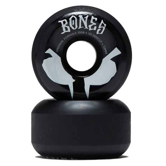 Bones Wheels 100s OG v5 Sidecut Blot Black 53mm 100A