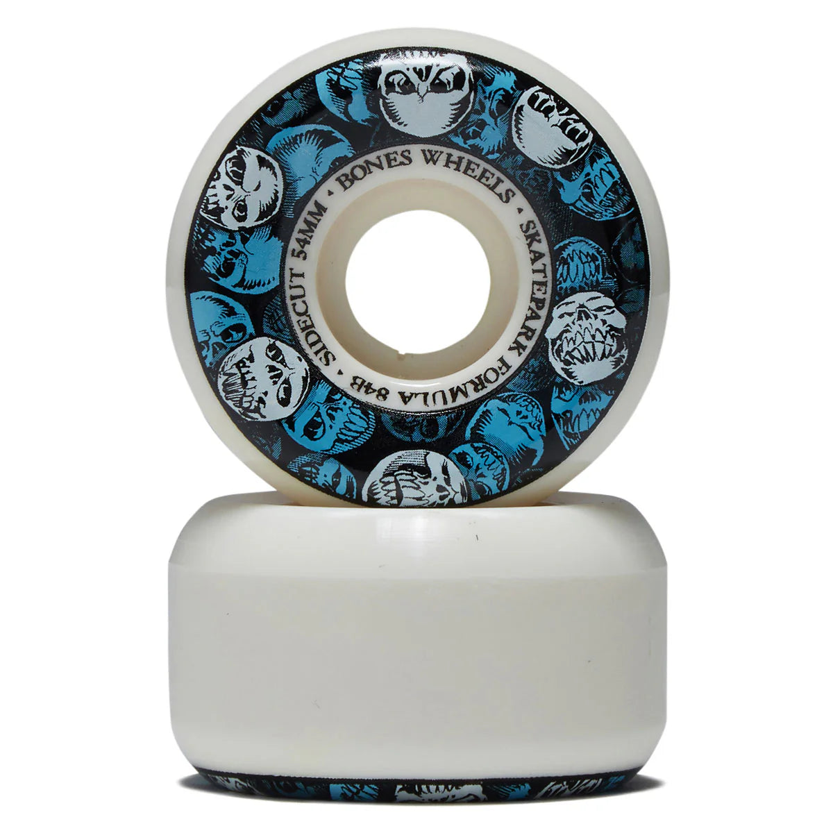 Bones Wheels Skatepark Formula Sidecut p5 54mm 104A Skulls