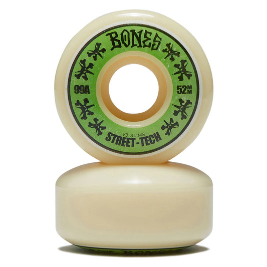 Skateboard wheel with green and black label on a white background