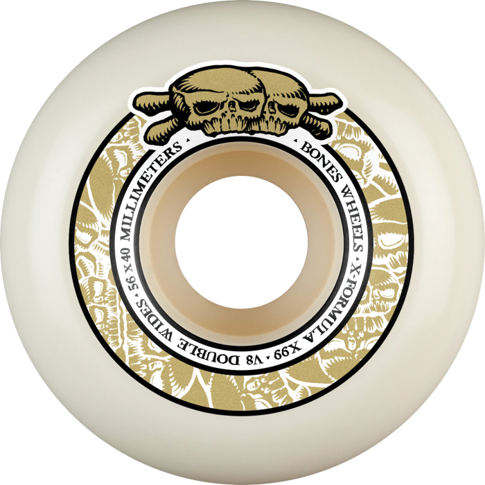 Bones Wheels X Formula Double Wides v8 56mm 99A Skulls