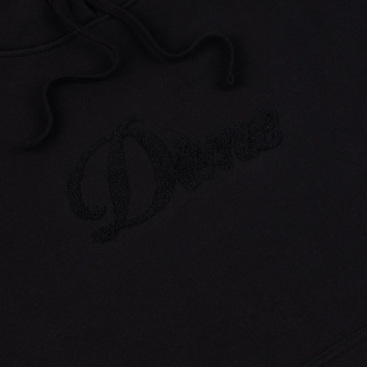 Sudadera con capucha Dime con logotipo cursivo en negro jaspeado