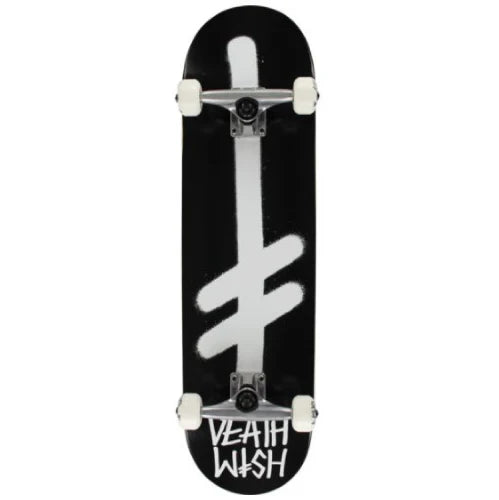 black and white wish complete skateboard