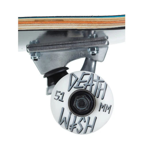 Monopatín completo Deathwish Gang Logo Negro Blanco 8.25