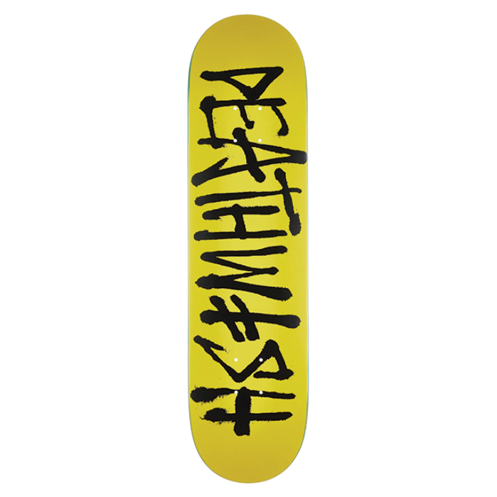 Deathwish Skateboard Deck OG Deathspray Yellow Black 8.0