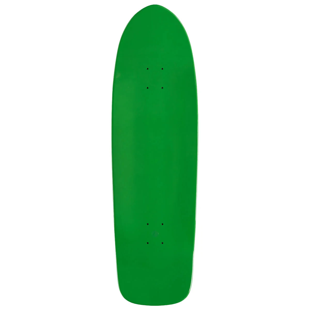 Green skateboard deck on a white background
