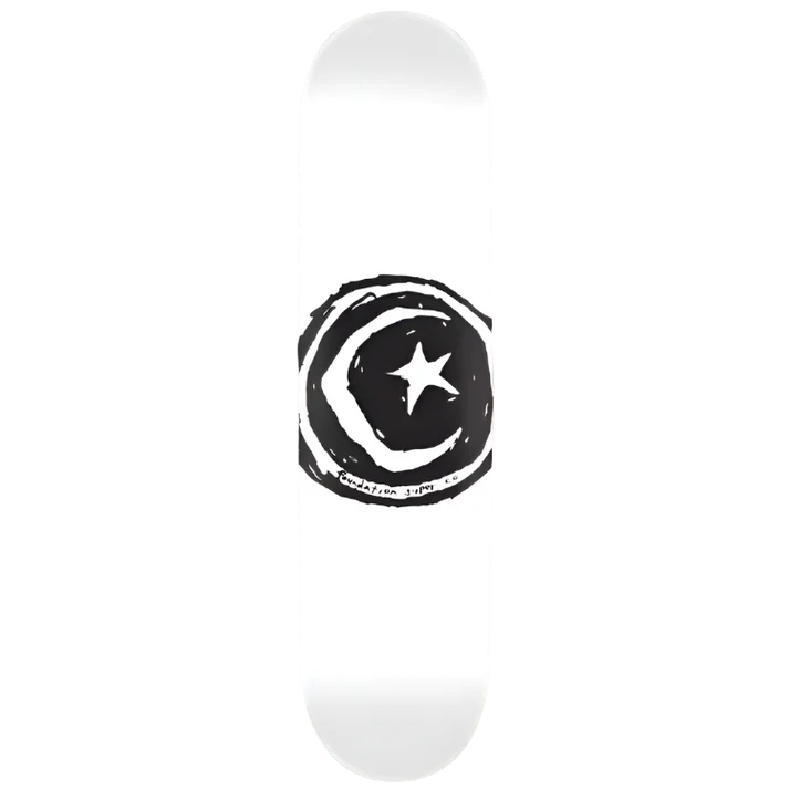 Foundation Skateboard Deck Star & Moon White 8.25
