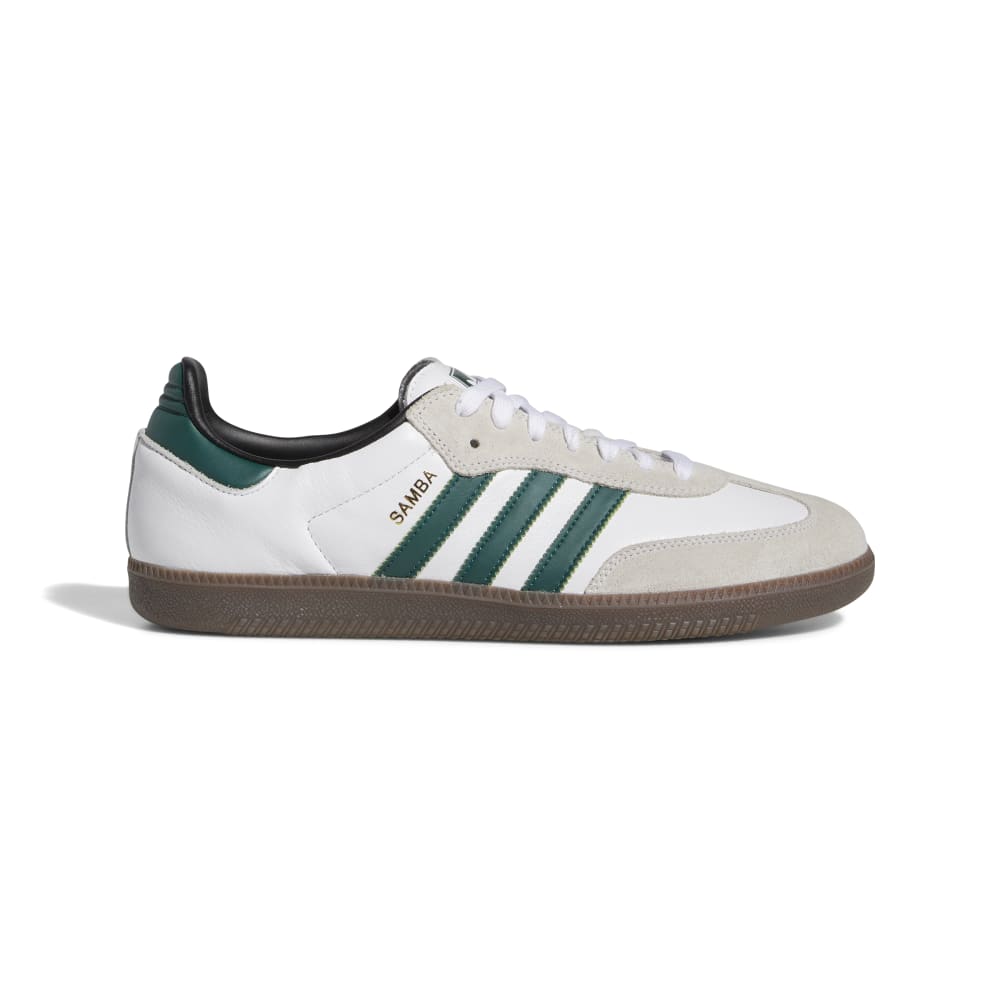 Adidas Skateboarding Shoes Samba ADV Cloud White Collegiate Green