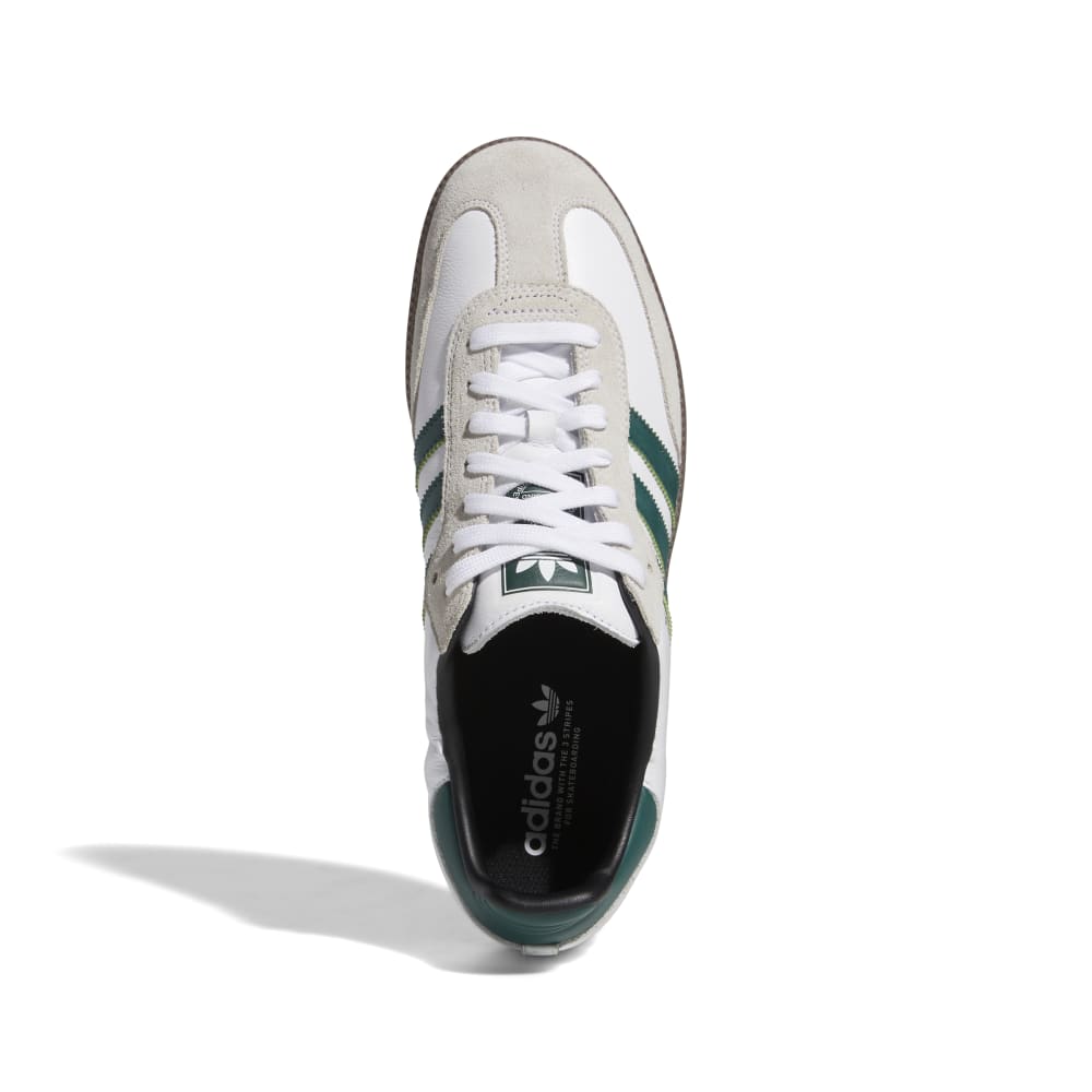 Adidas Skateboarding Shoes Samba ADV Cloud White Collegiate Green