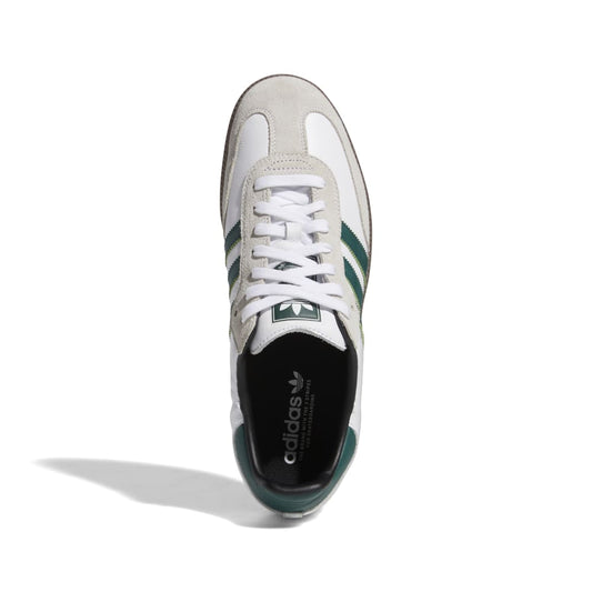 Zapatillas de skateboarding Adidas Samba ADV Cloud White Collegiate Green