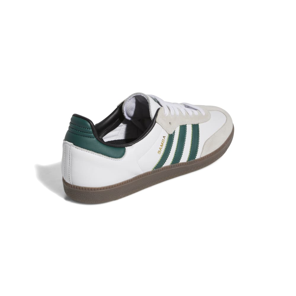 Adidas Skateboarding Shoes Samba ADV Cloud White Collegiate Green