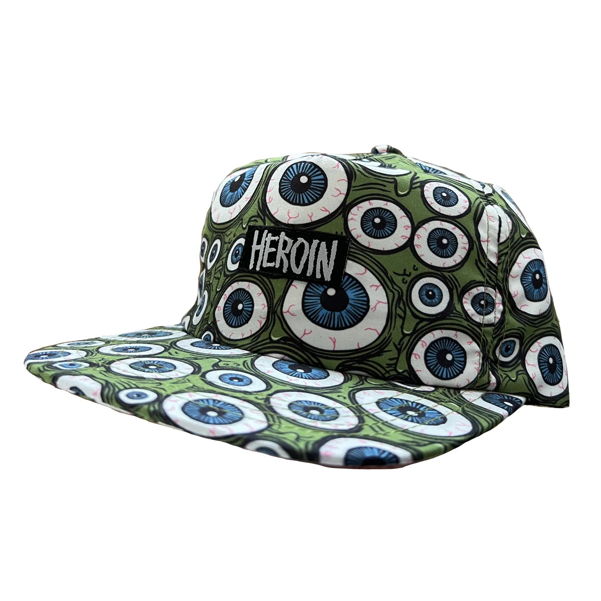Heroin Hat Eyes Snapback Olive
