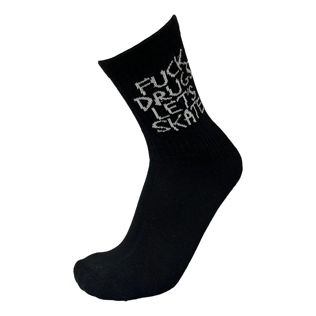 Heroin Socks Fuck Drugs Black