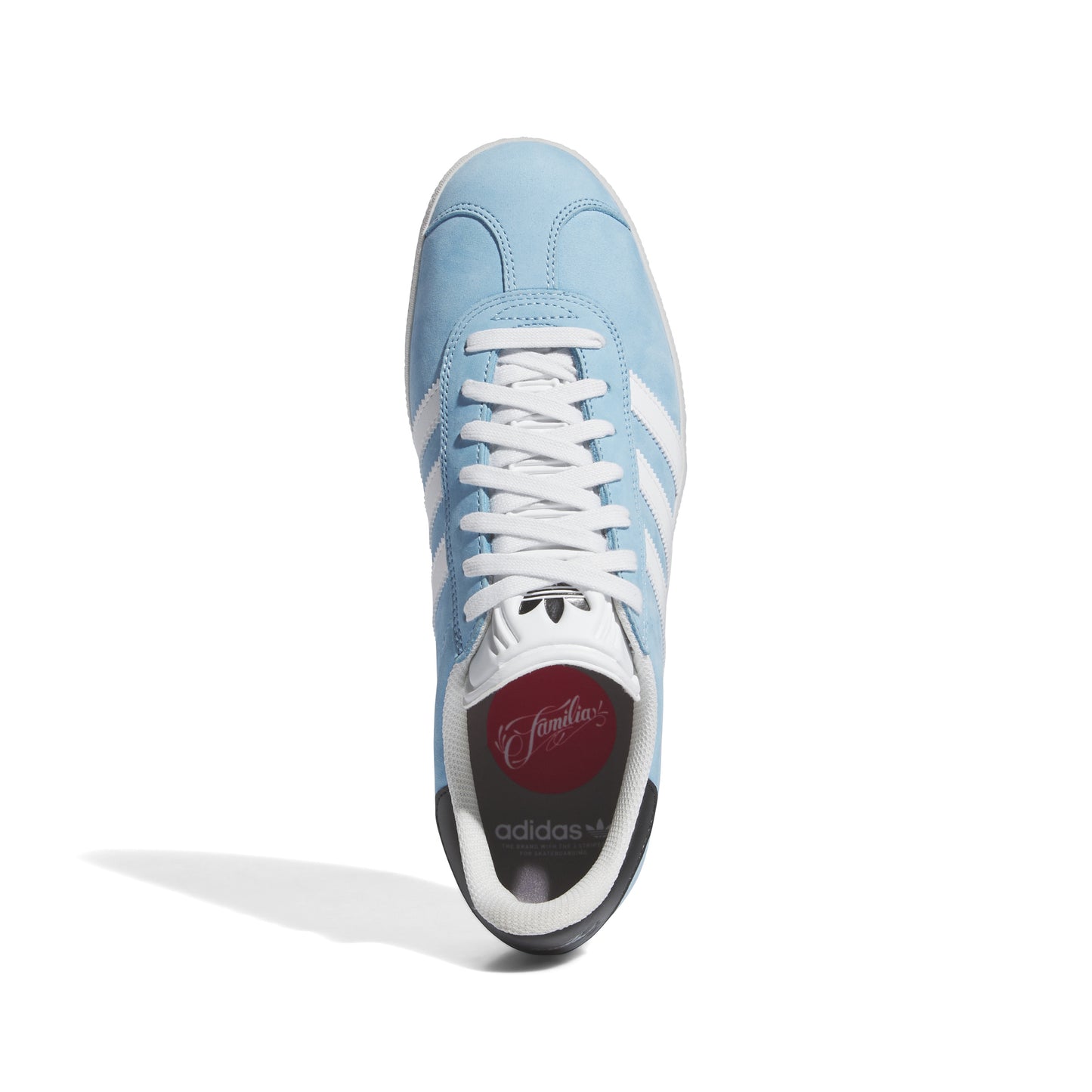 Zapatillas de skateboarding Adidas MNUFC x Familia Gazelle ADV Blanco Cristal Negro Carbono