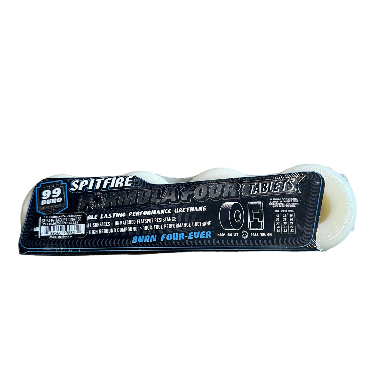Ruedas Spitfire Fórmula 4 Tabletas 53 mm 99A