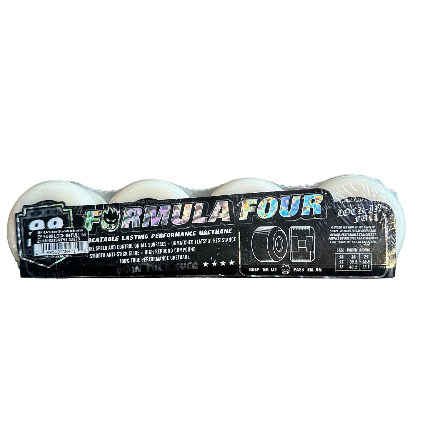 Ruedas Spitfire Fórmula 4 Lock Ins Full 54 mm 99A