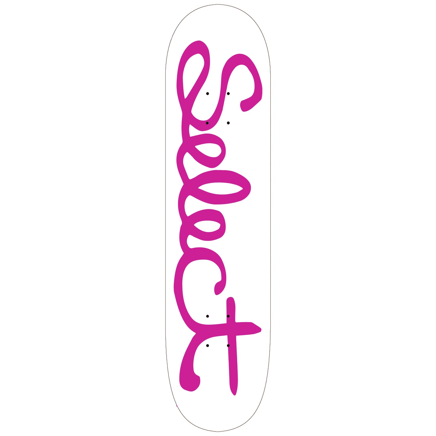 Select Skateboard Deck Classic Script White