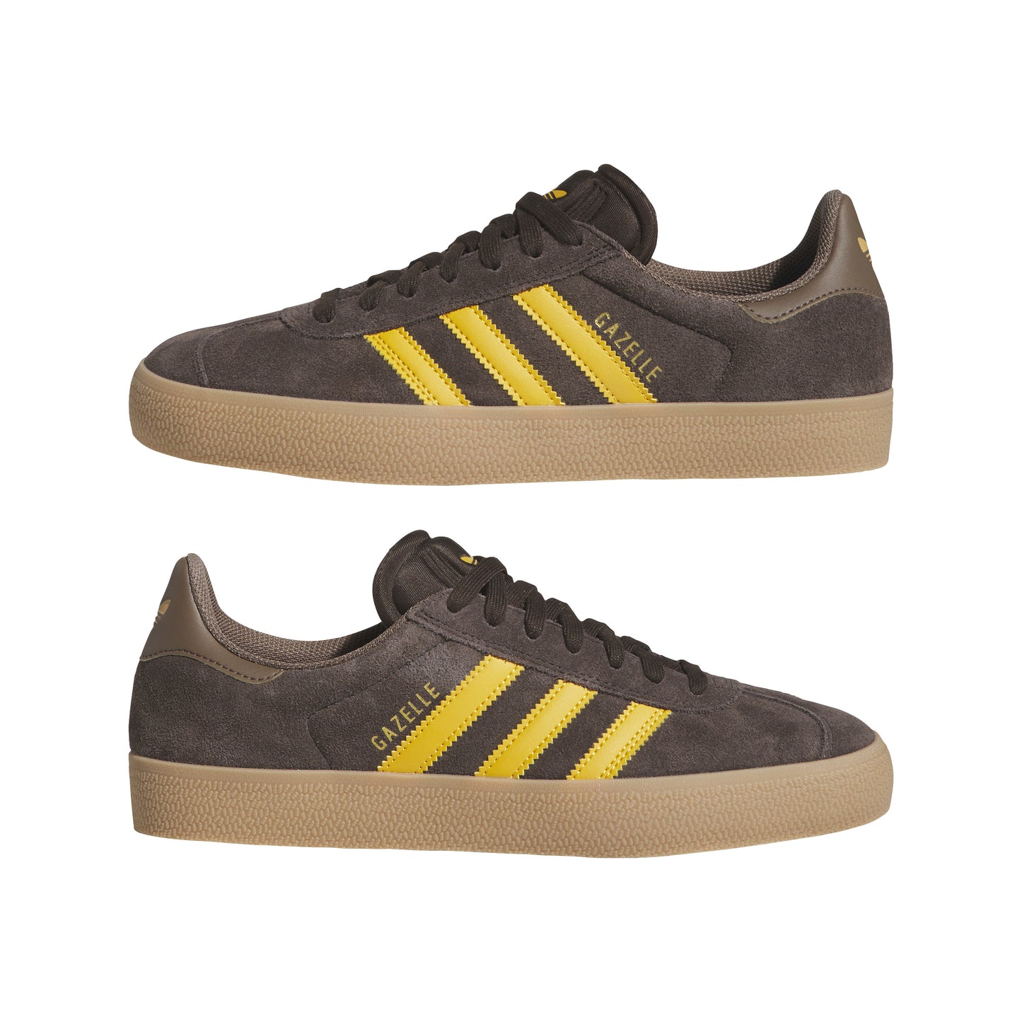 Adidas Skateboarding Shoes Gazelle ADV Dark Brown Preloved Yellow