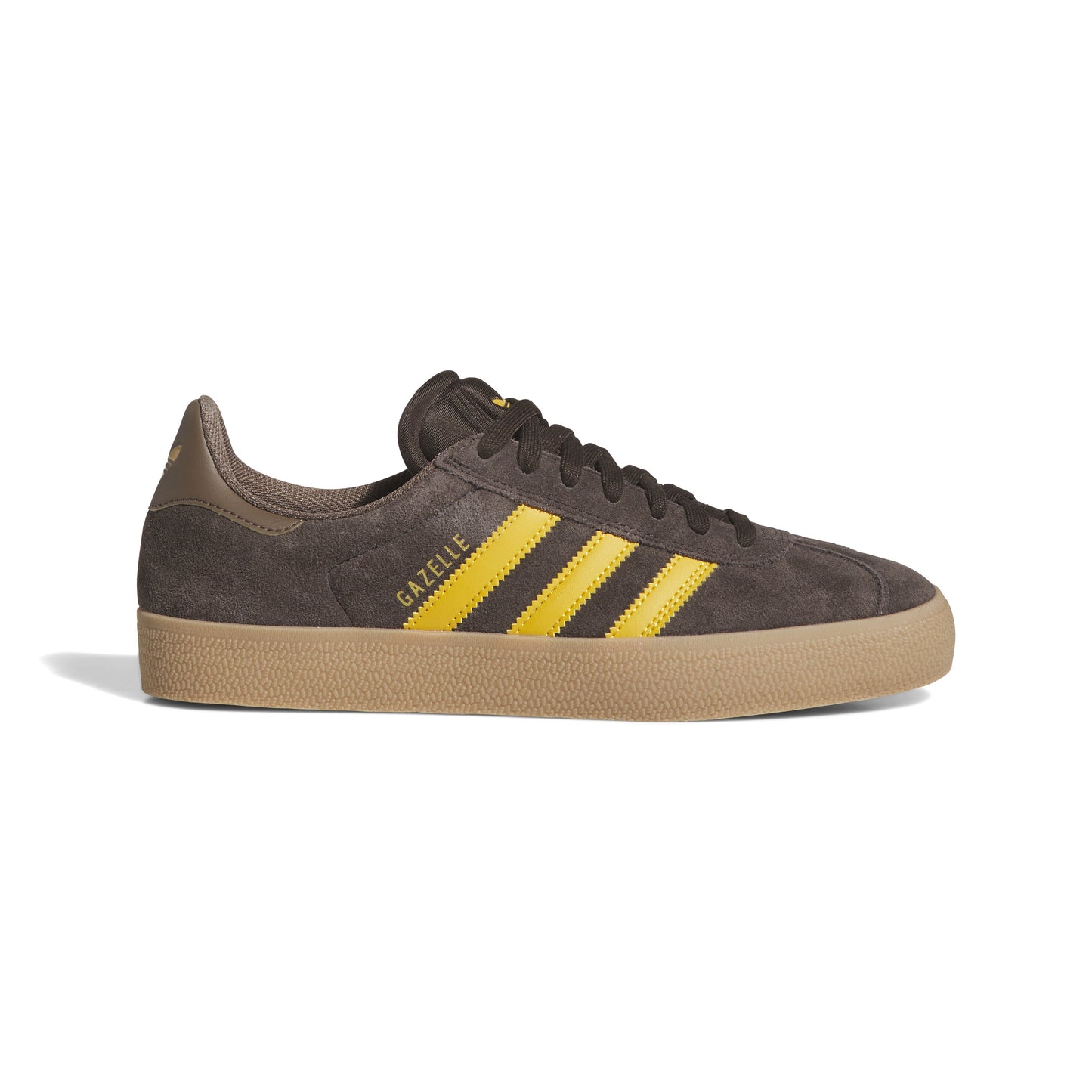 Adidas Skateboarding Shoes Gazelle ADV Dark Brown Preloved Yellow