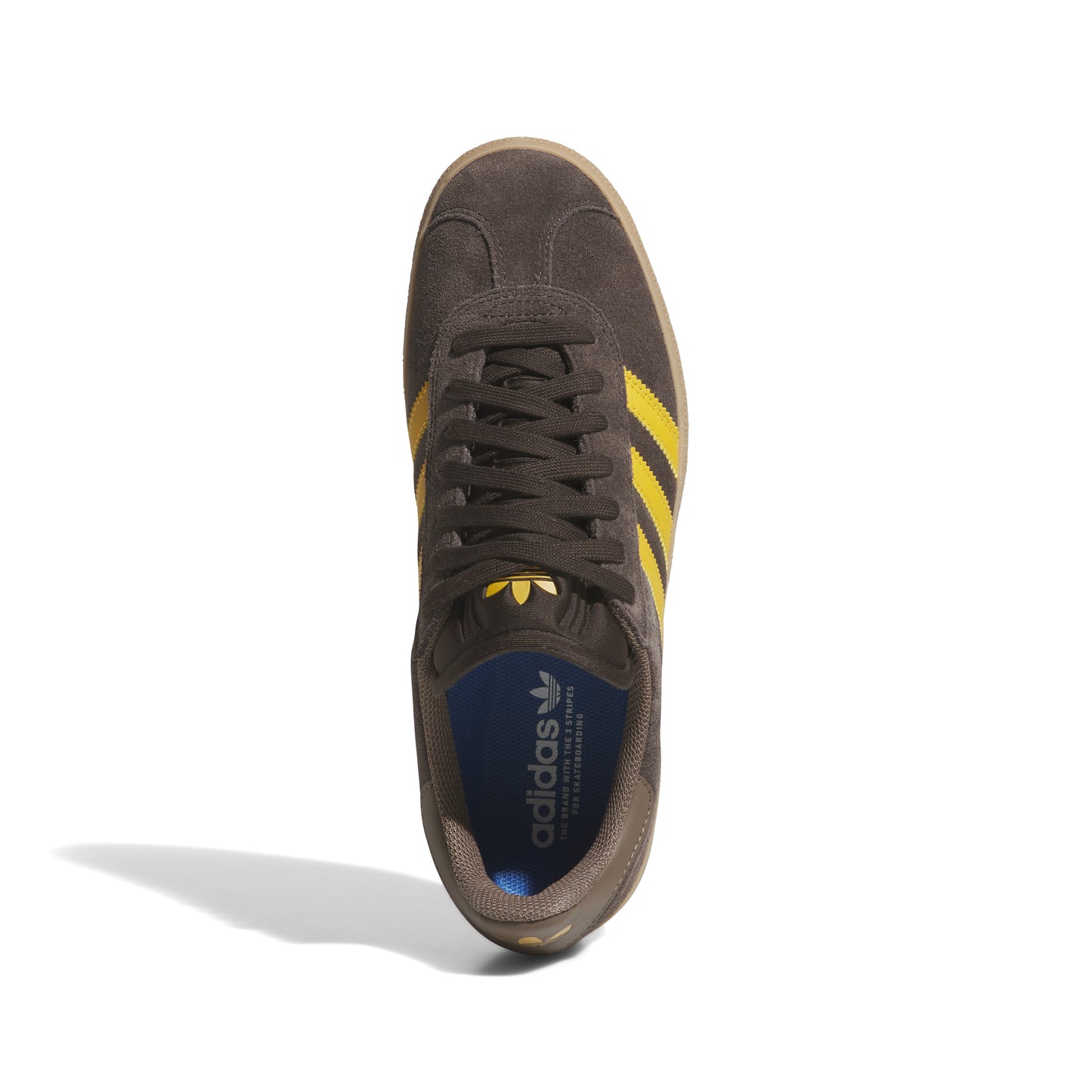 Adidas Skateboarding Shoes Gazelle ADV Dark Brown Preloved Yellow