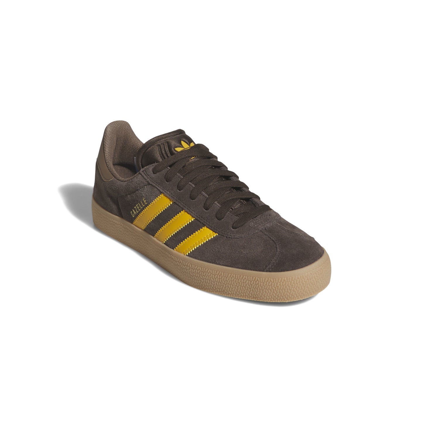 Adidas Skateboarding Shoes Gazelle ADV Dark Brown Preloved Yellow