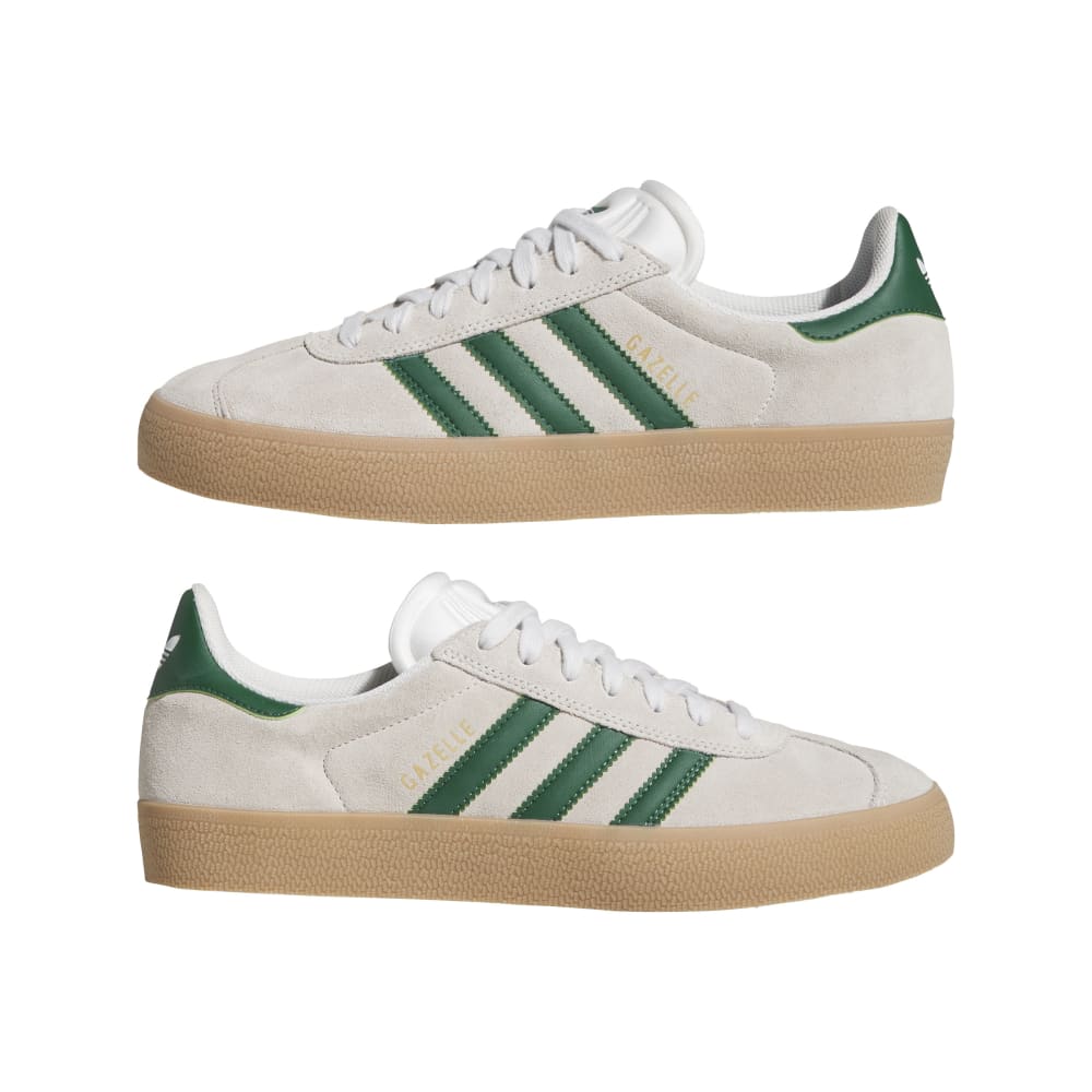 Adidas Skateboarding Gazelle ADV Crystal White Green Gum