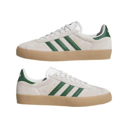Adidas Skateboarding Gazelle ADV Crystal White Green Gum