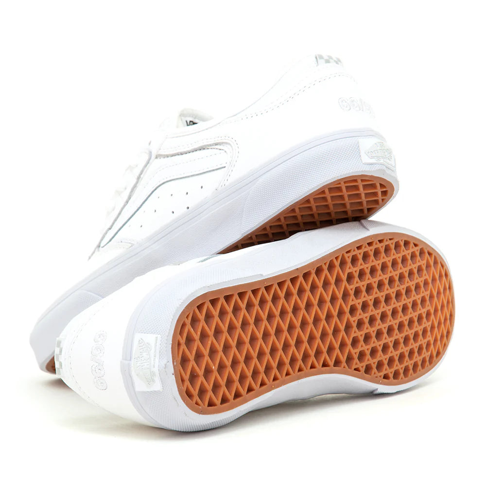 Zapatos Vans Skate Rowley de cuero blanco