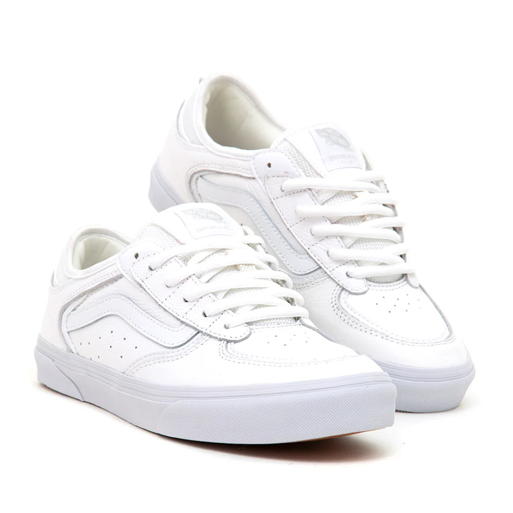 Zapatos Vans Skate Rowley de cuero blanco