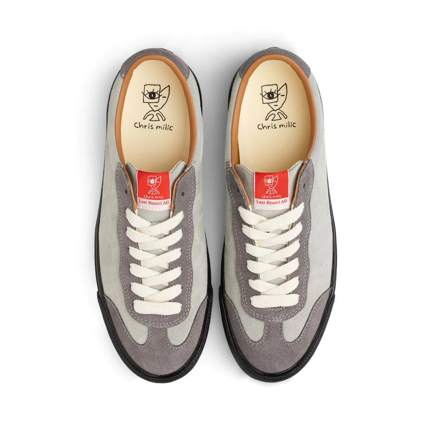 LAST RESORT AB VM004 MILIC SUEDE LO SHOES DUO GREY BLACK SELECT SKATE SHOP HOUSTON TEXAS SLCTH.SHOP NEAR ME