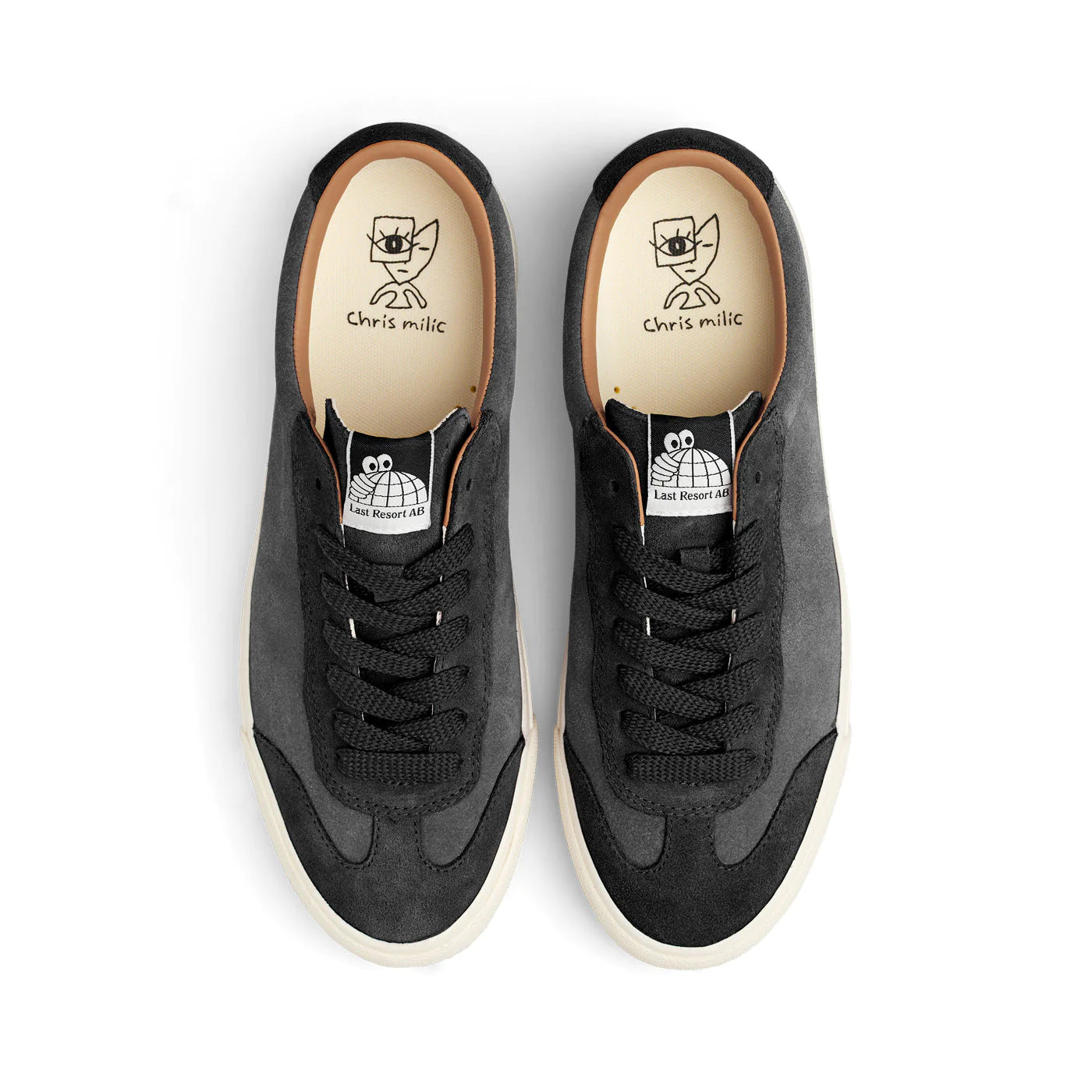 Last Resort AB VM004 Milic Suede Zapatos Negro Grafito Blanco