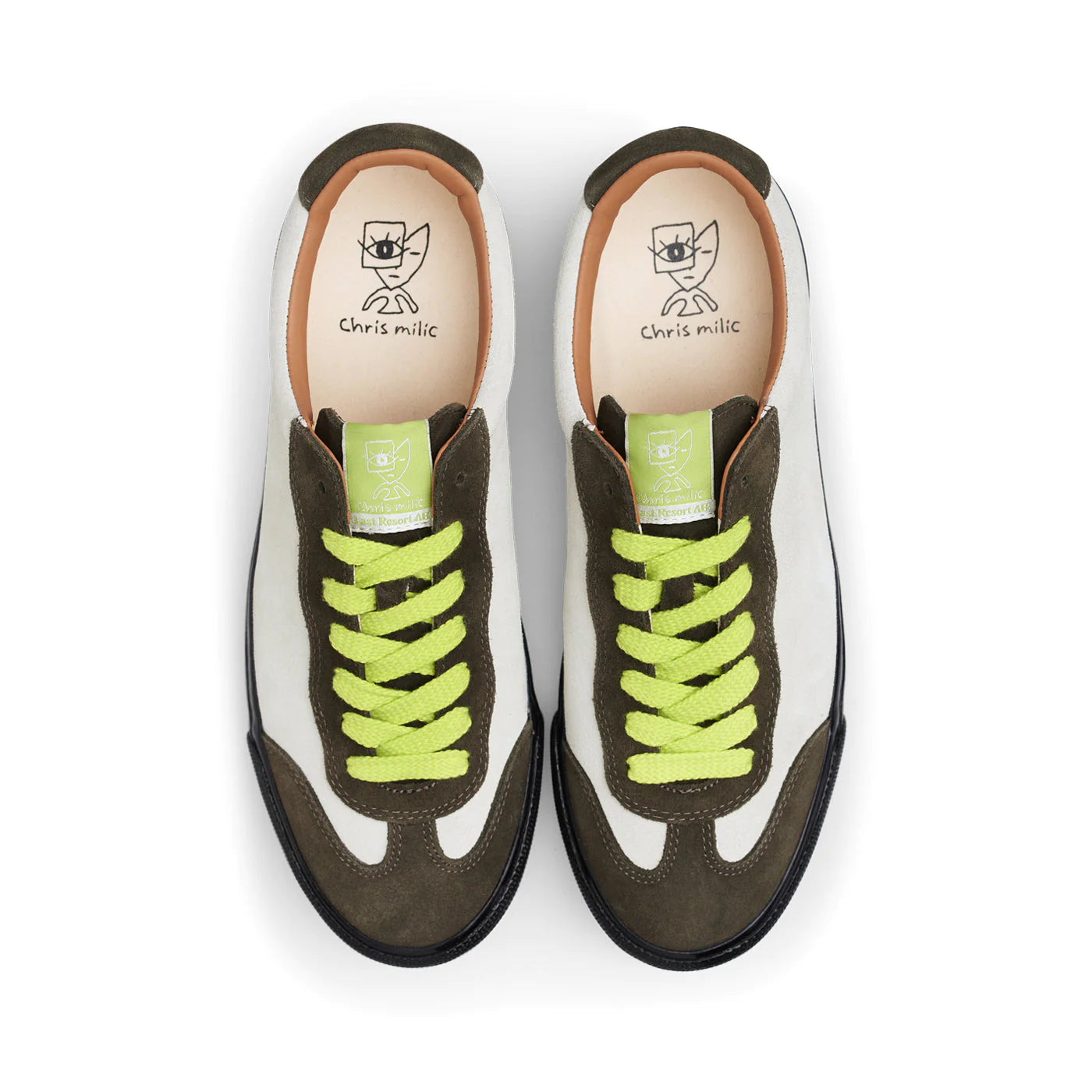 Last Resort AB VM004 Milic Suede Olive Cream Black Shoes