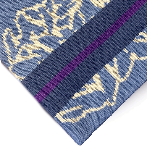Late Nite Stars Stripe Beanie Blue