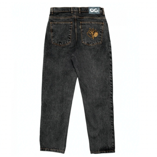 gray denim skateboarding baggy jeans